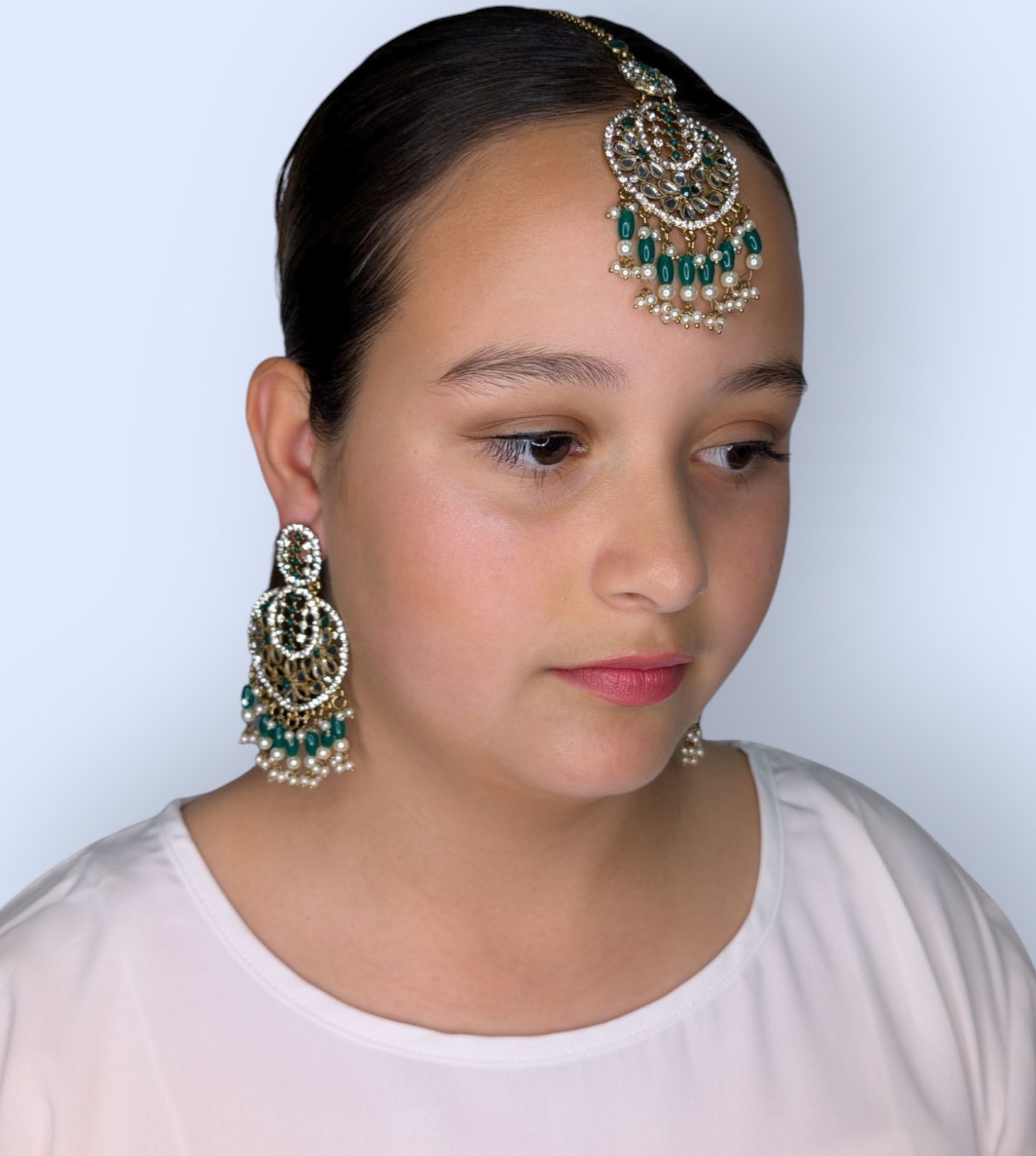 Cocktail Tikka and Earrings