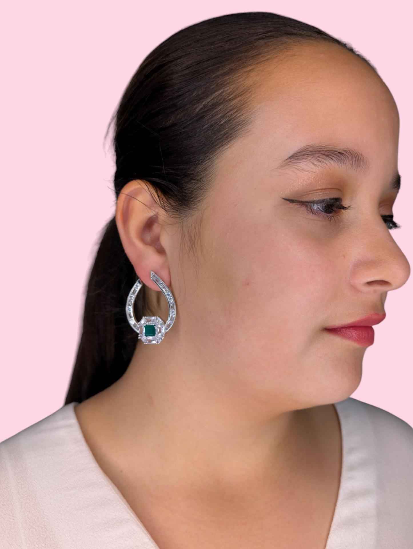Hanging Earrings With Stone